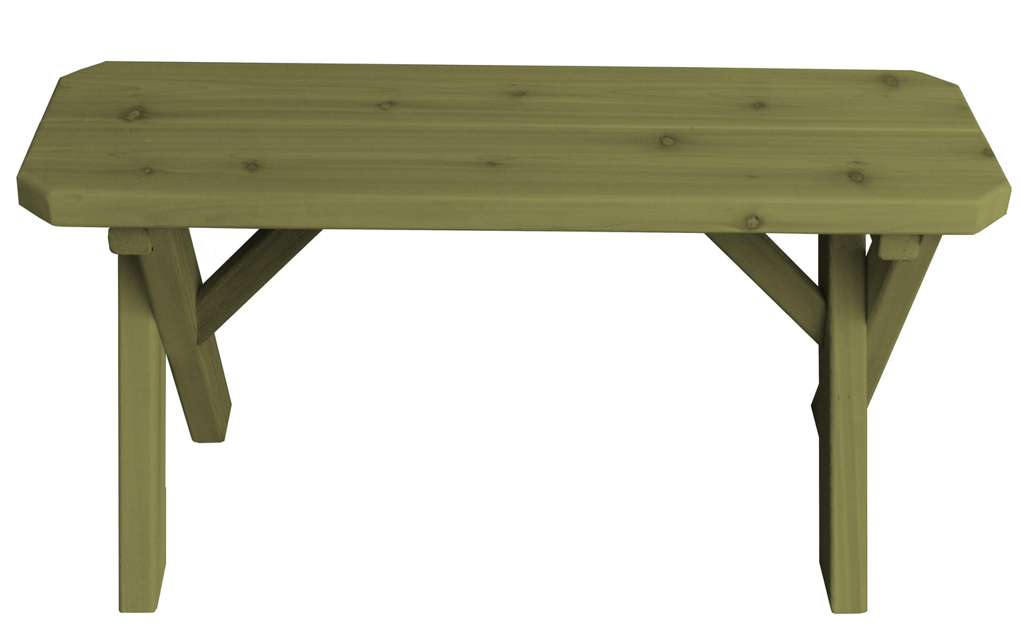 Regallion Outdoor Western Red Cedar  55" Crossleg Bench Only - LEAD TIME TO SHIP 2 WEEKS