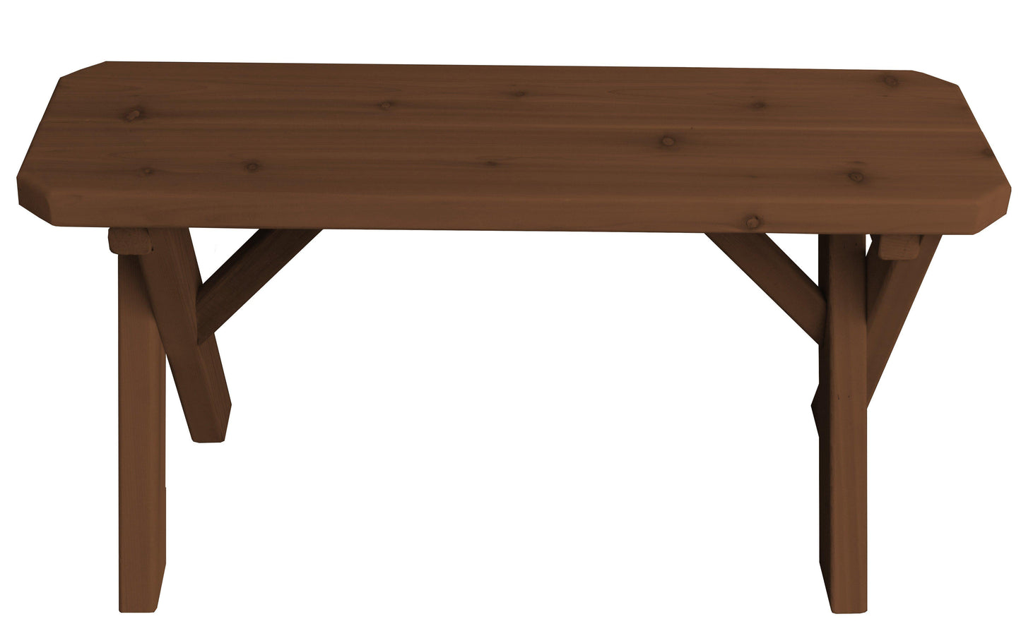 A&L FURNITURE CO. Western Red Cedar 23" Crossleg Bench Only - LEAD TIME TO SHIP 2 WEEKS