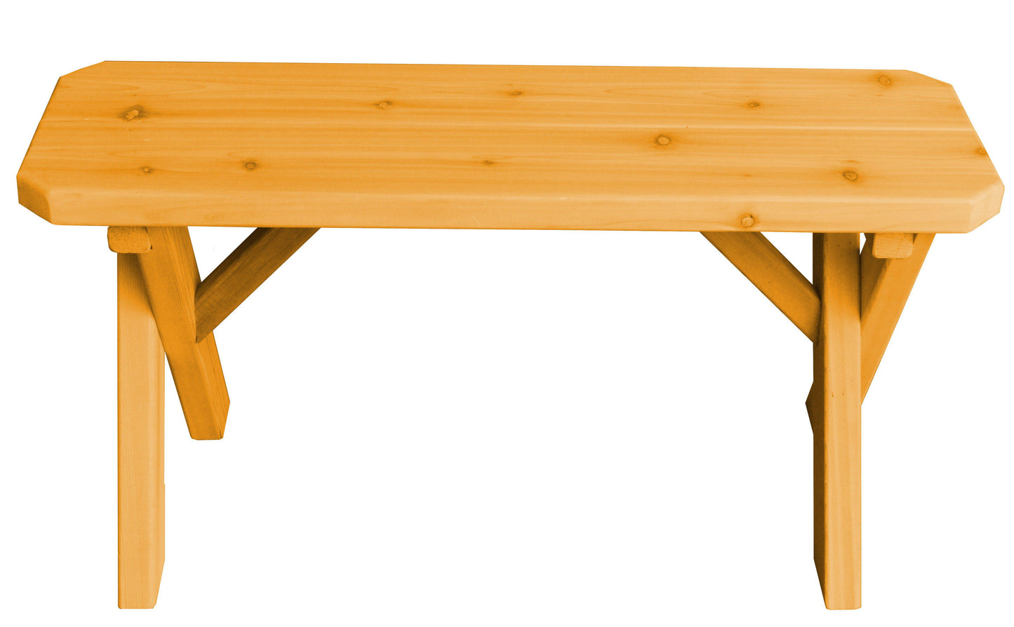 A&L FURNITURE CO. Western Red Cedar  55" Crossleg Bench Only - LEAD TIME TO SHIP 2 WEEKS