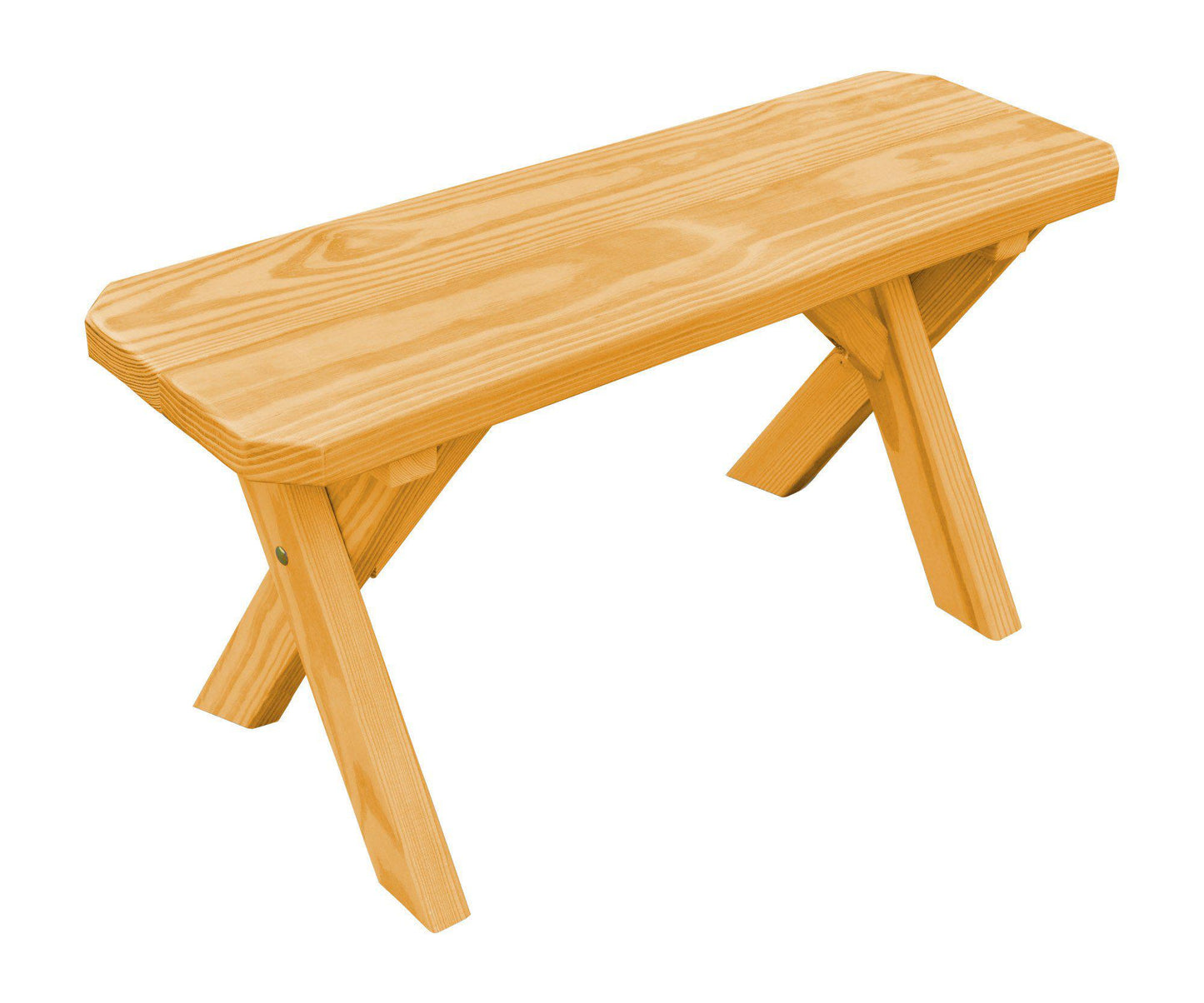 A&L Furniture Co. Pressure Treated Pine 33" Crossleg Bench Only - LEAD TIME TO SHIP 10 BUSINESS DAYS