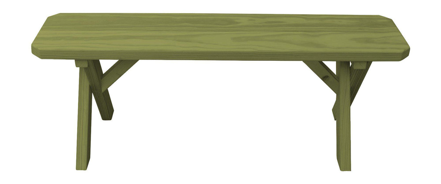 A&L Furniture Co. Pressure Treated Pine 44" Crossleg Bench Only - LEAD TIME TO SHIP 10 BUSINESS DAYS