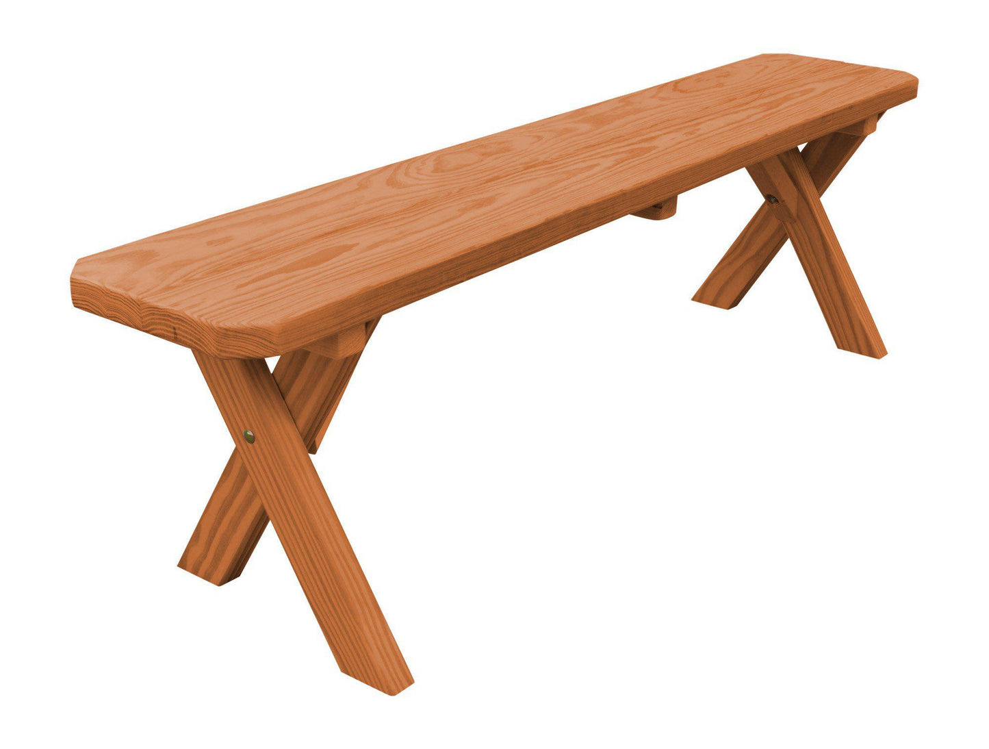 A&L Furniture Co. Yellow Pine 55" Crossleg Bench Only - LEAD TIME TO SHIP 10 BUSINESS DAYS