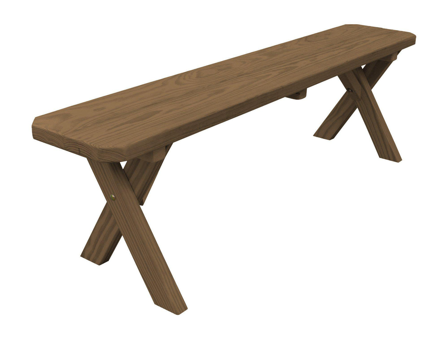 A&L Furniture Co. Yellow Pine 55" Crossleg Bench Only - LEAD TIME TO SHIP 10 BUSINESS DAYS