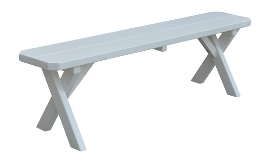 A&L Furniture Co. Yellow Pine 55" Cross-leg Bench - LEAD TIME TO SHIP 10 BUSINESS DAYS