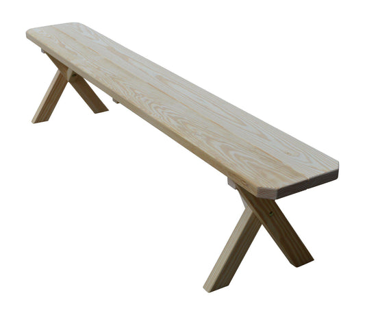 A&L Furniture Co. Pressure Treated Pine 70" Crossleg Bench Only - LEAD TIME TO SHIP 10 BUSINESS DAYS