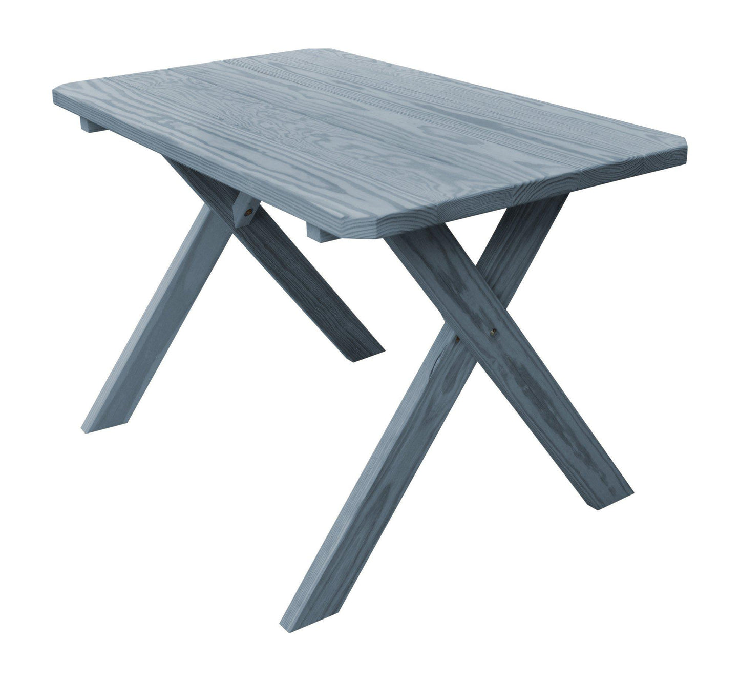 A&L Furniture Co. Yellow Pines 44" Cross-leg Table Only - Specify for Free 2" Umbrella Hole - LEAD TIME TO SHIP 10 BUSINESS DAYS