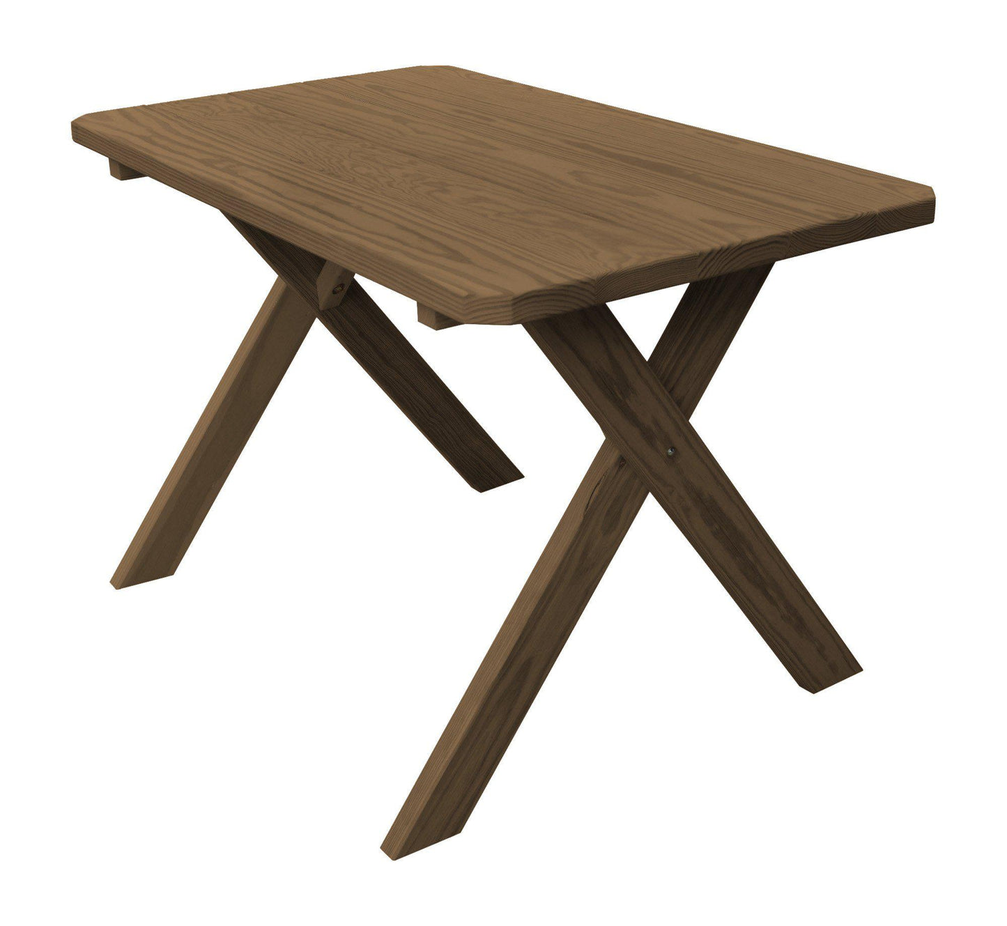 A&L Furniture Co. Yellow Pines 44" Cross-leg Table Only - Specify for Free 2" Umbrella Hole - LEAD TIME TO SHIP 10 BUSINESS DAYS