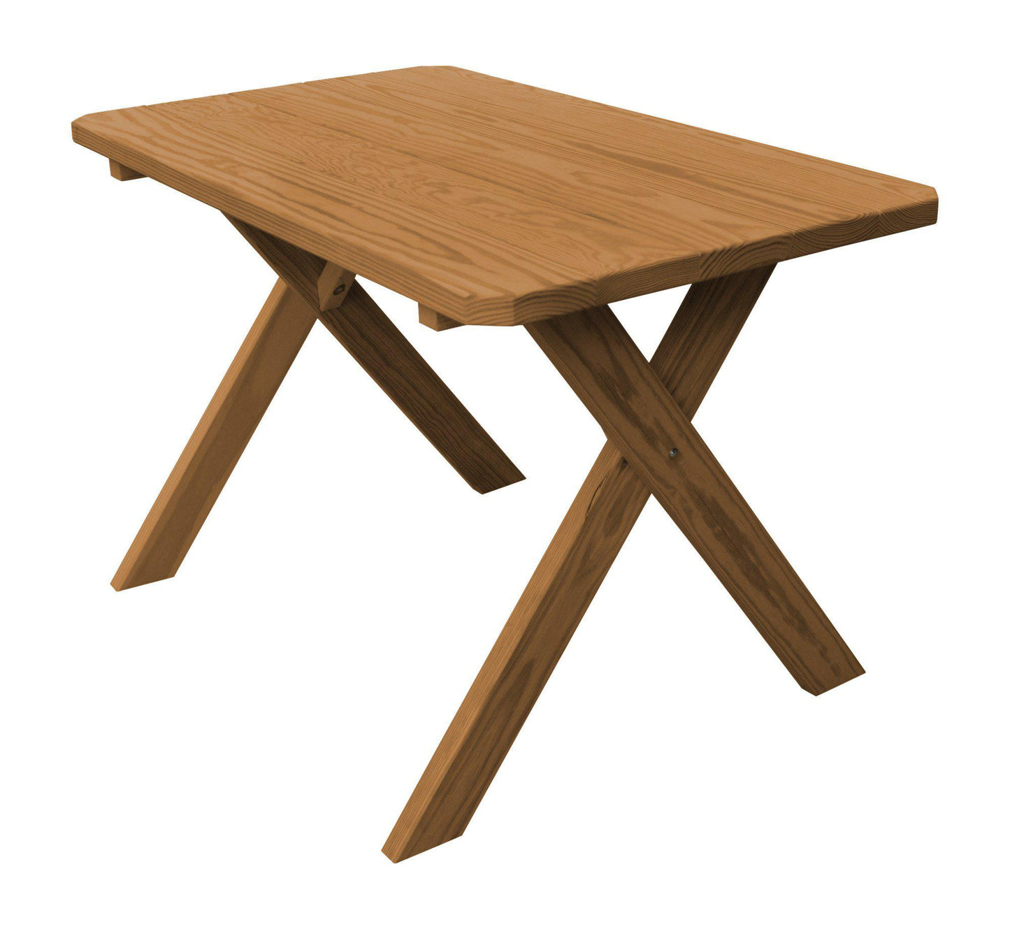 A&L Furniture Co. Yellow Pines 44" Cross-leg Table Only - Specify for Free 2" Umbrella Hole - LEAD TIME TO SHIP 10 BUSINESS DAYS