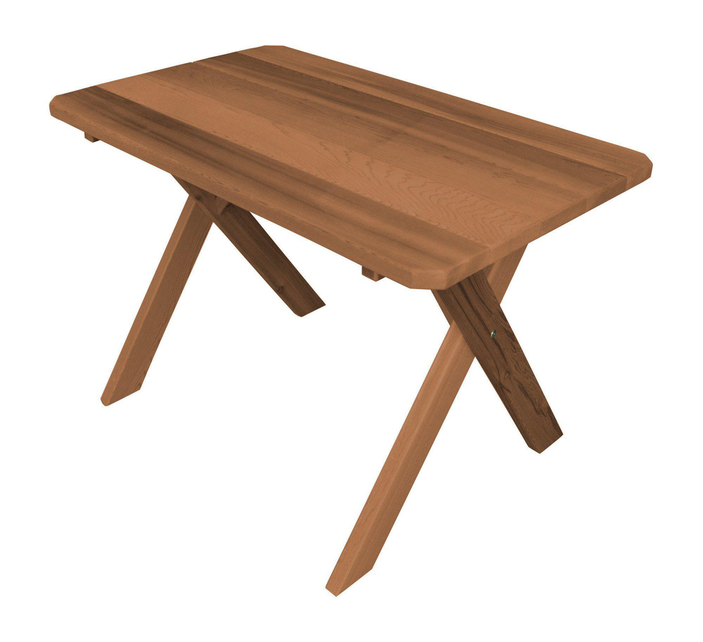 A&L FURNITURE CO. Western Red Cedar 5' Cross-leg Table Only - Specify for FREE 2" Umbrella Hole - LEAD TIME TO SHIP 2 WEEKS