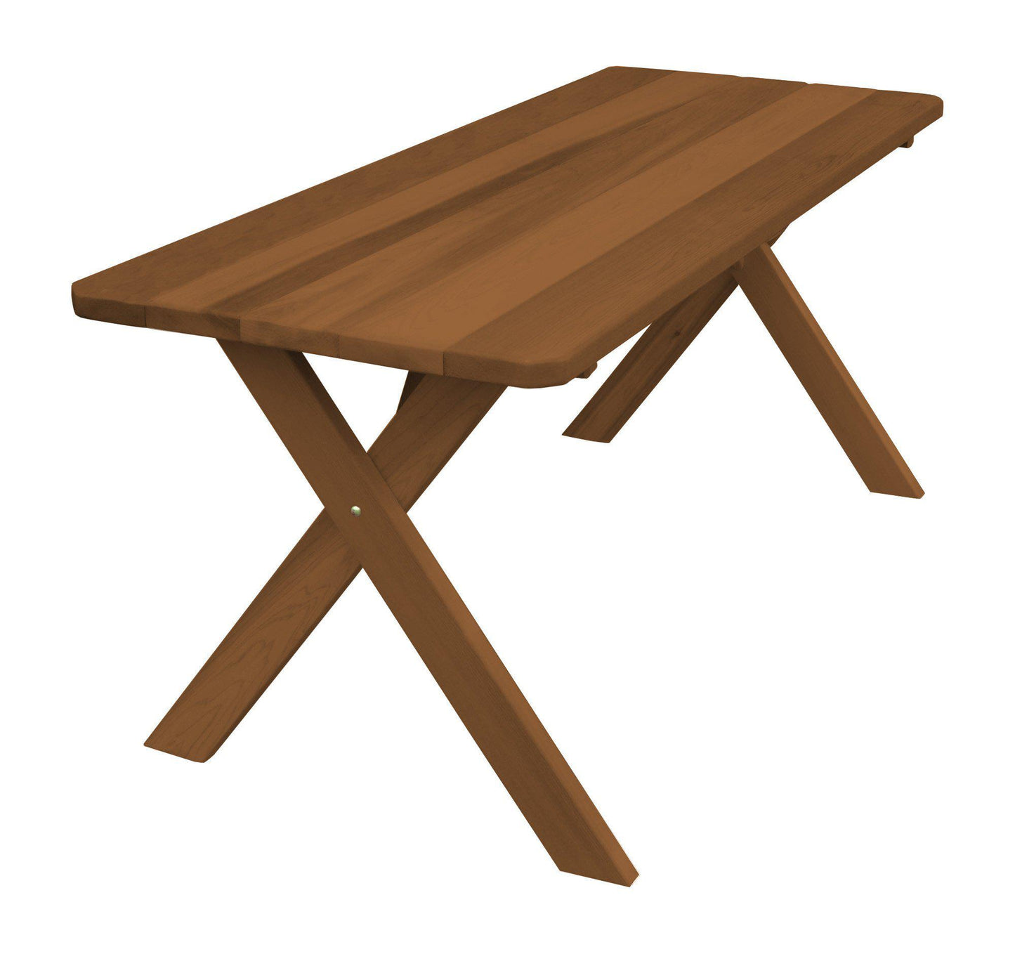 A&L FURNITURE CO.Western Red Cedar 94" Cross-leg Table Only - Specify for FREE 2" Umbrella Hole - LEAD TIME TO SHIP 2 WEEKS
