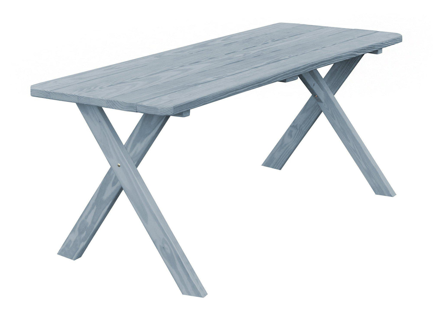 A&L Furniture Co. Pressure Treated Pine 6' Cross-leg Table Only - LEAD TIME TO SHIP 10 BUSINESS DAYS