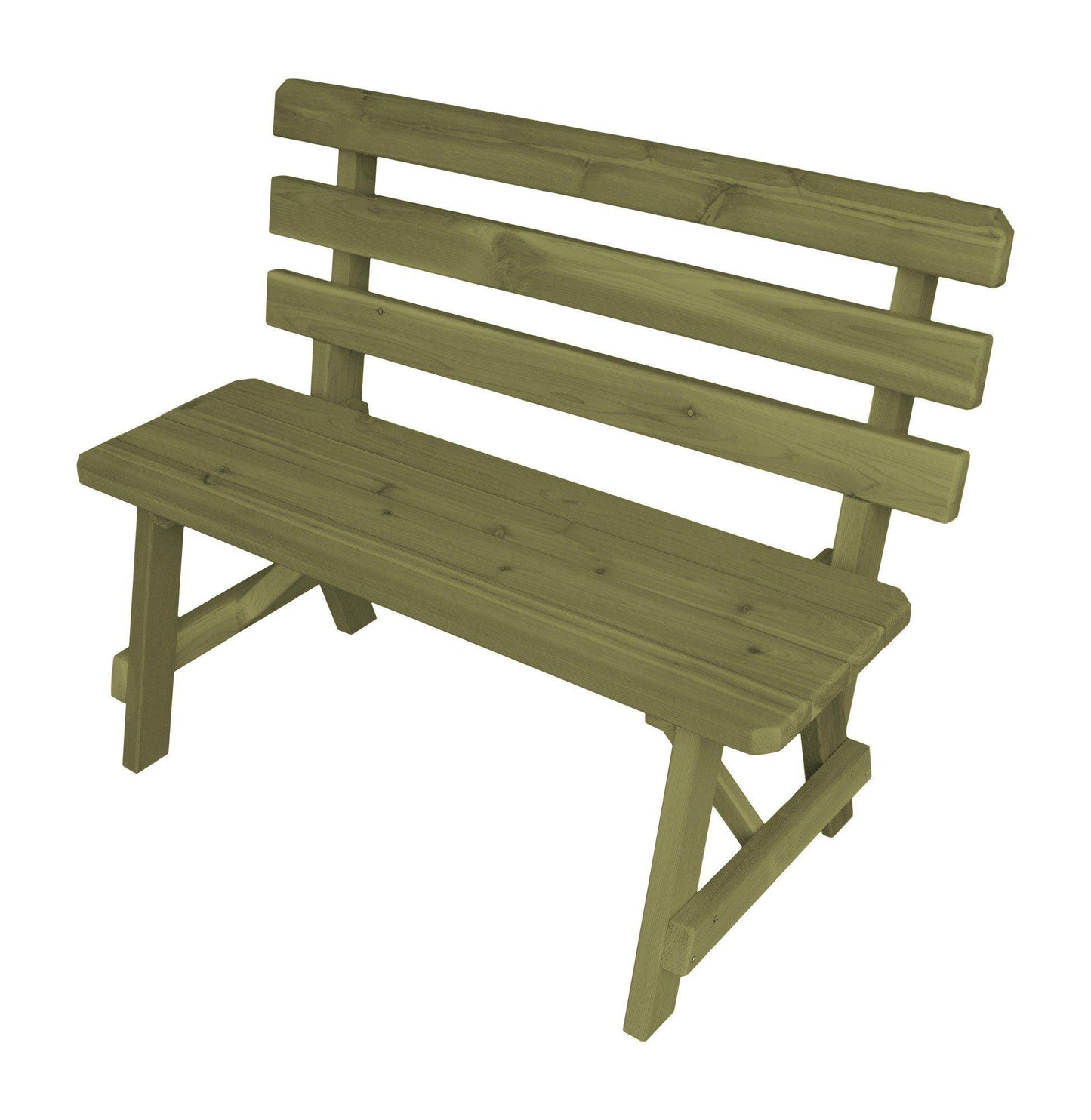 Regallion Outdoor Western Red Cedar 33" Traditional Backed Bench Only - LEAD TIME TO SHIP 2 WEEKS