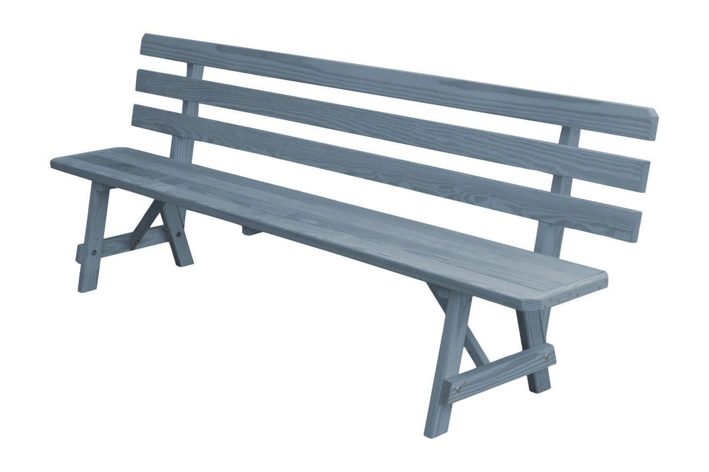 A&L Furniture Co. Yellow Pine 95" Traditional Backed Bench Only - LEAD TIME TO SHIP 10 BUSINESS DAYS