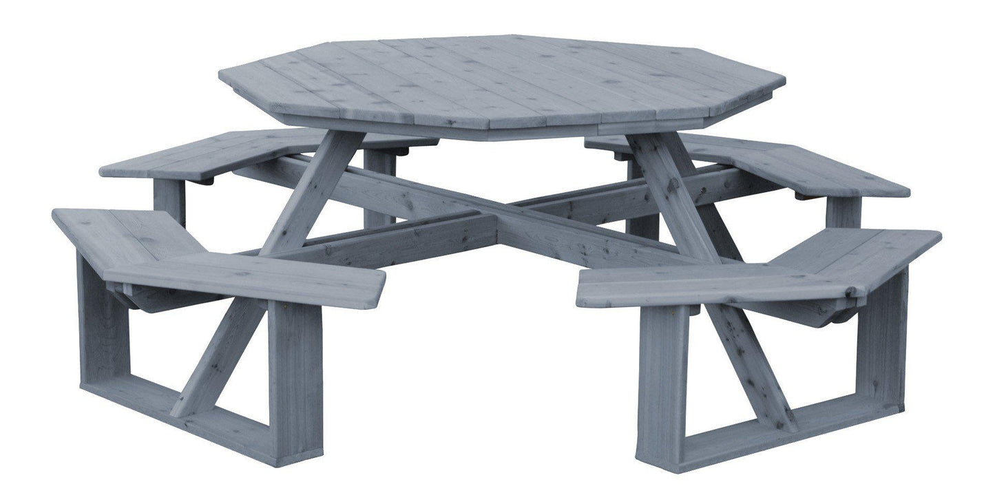 Regallion Outdoor Western Red Cedar 54" Octagon Walk-In Table - LEAD TIME TO SHIP 2 WEEKS