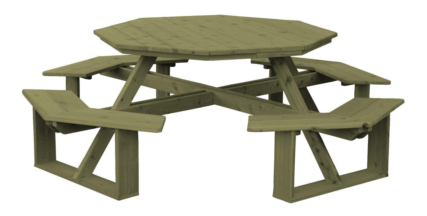 Regallion Outdoor Western Red Cedar 54" Octagon Walk-In Table - LEAD TIME TO SHIP 2 WEEKS