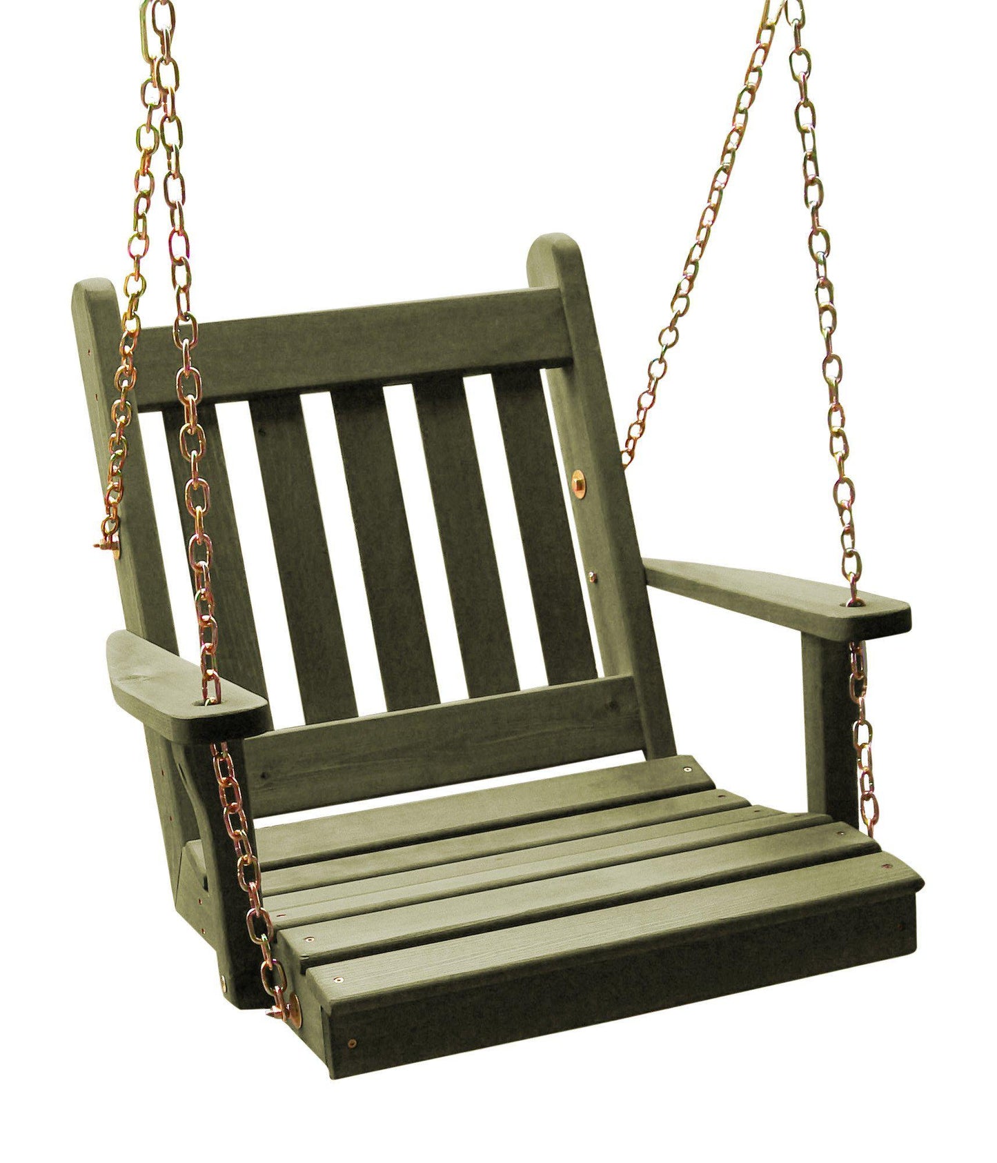 A&L FURNITURE CO. Western Red Cedar 2' Traditional English Single Chair Swing - LEAD TIME TO SHIP 4 WEEKS OR LESS