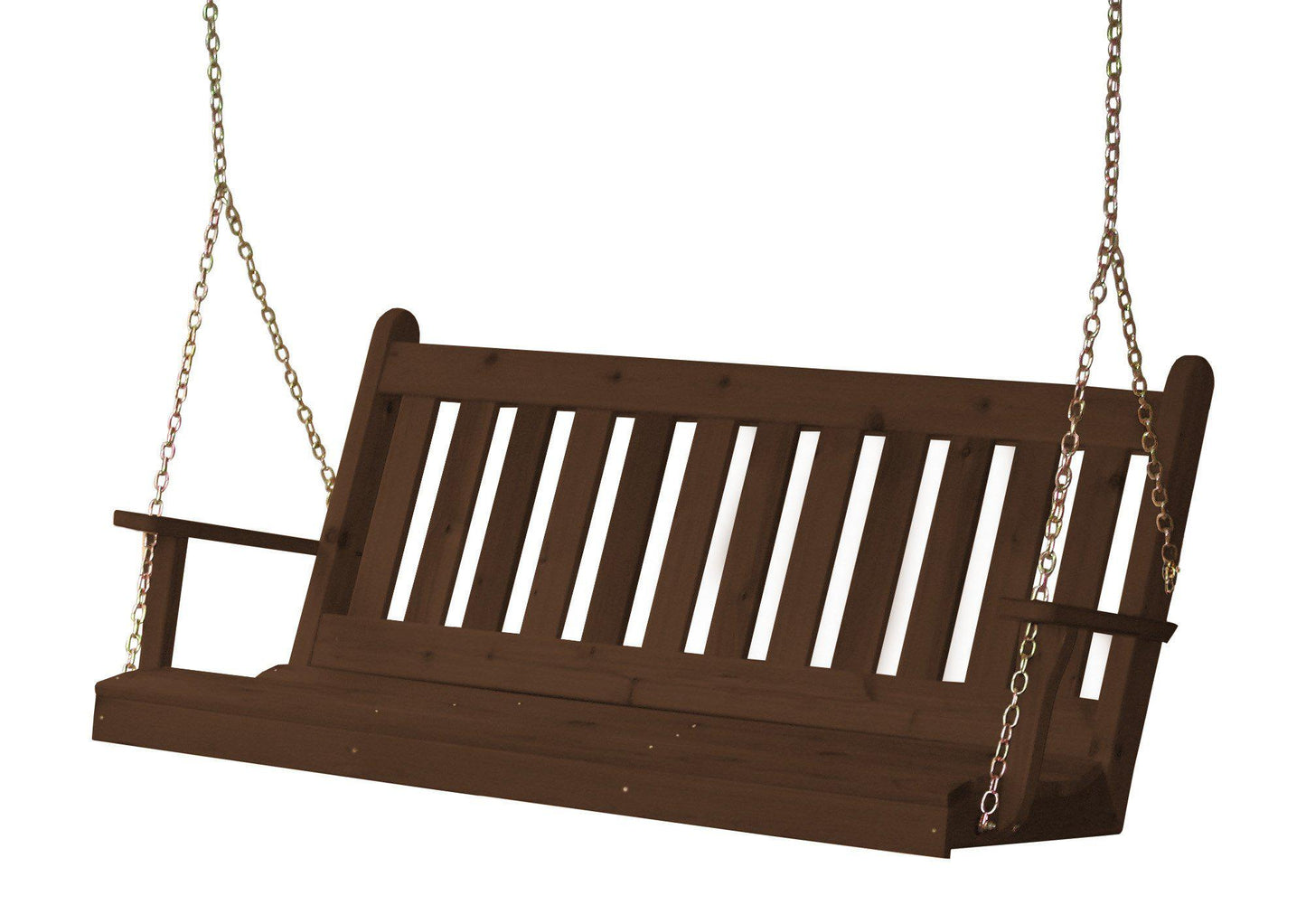 A&L FURNITURE CO. Western Red Cedar 5' Traditional English Swing - LEAD TIME TO SHIP 4 WEEKS OR LESS