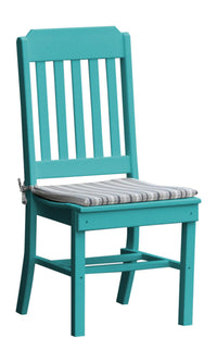 A&L Furniture Company Recycled Plastic Traditional Dining Chair - Aruba Blue