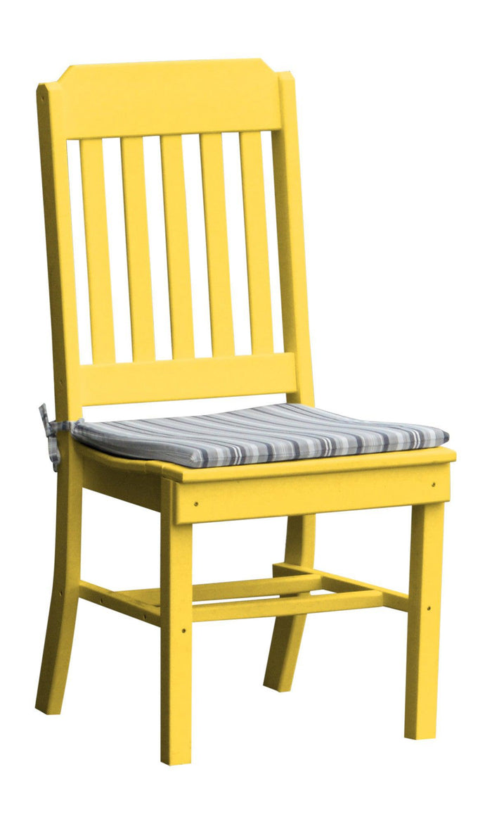 A&L Furniture Company Recycled Plastic Traditional Dining Chair - Lemon Yellow