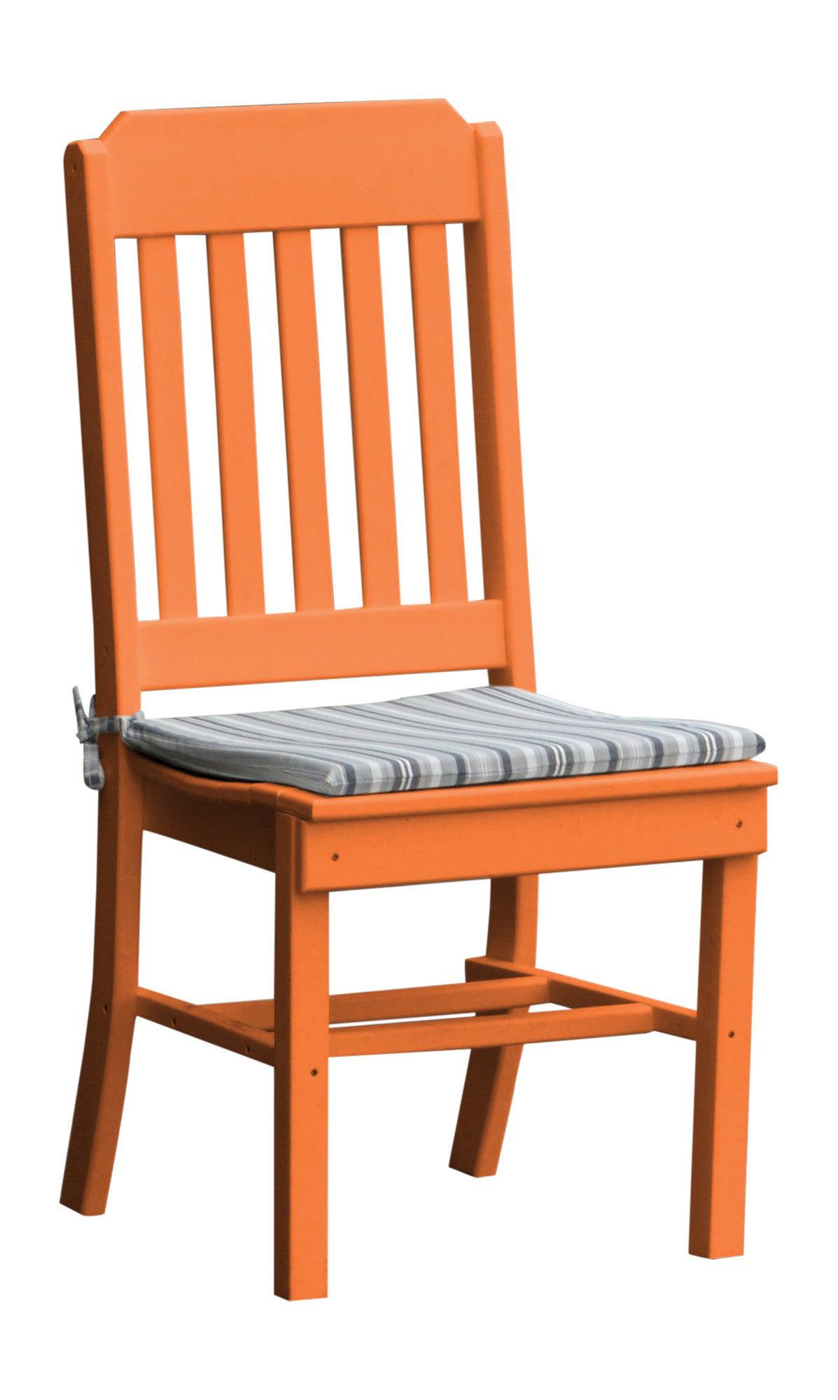 A&L Furniture Company Recycled Plastic Traditional Dining Chair - Orange