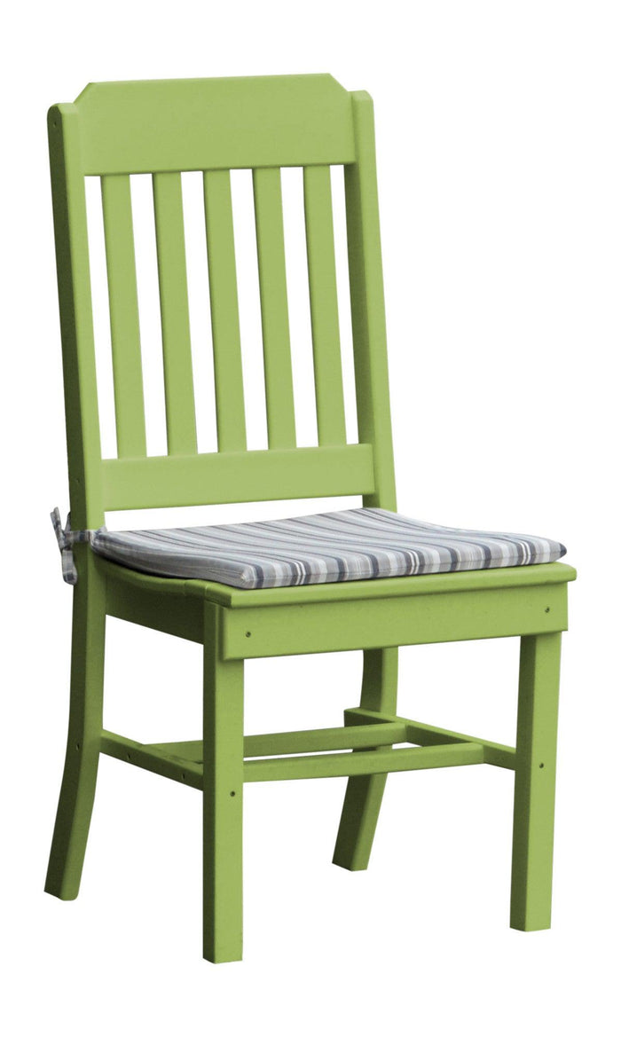 A&L Furniture Company Recycled Plastic Traditional Dining Chair - Tropical Lime