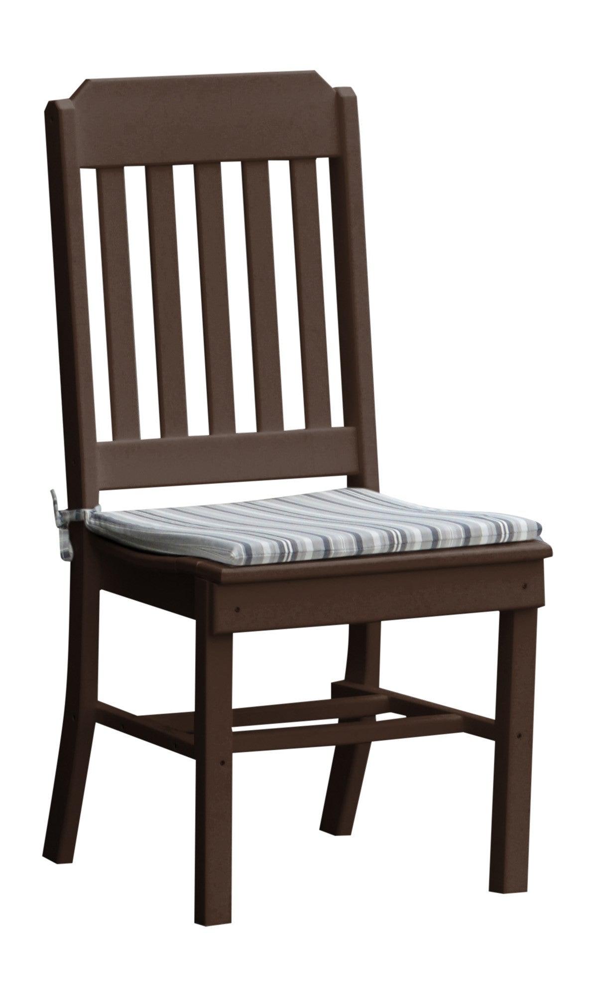 A&L Furniture Company Recycled Plastic Traditional Dining Chair - Tudor Brown