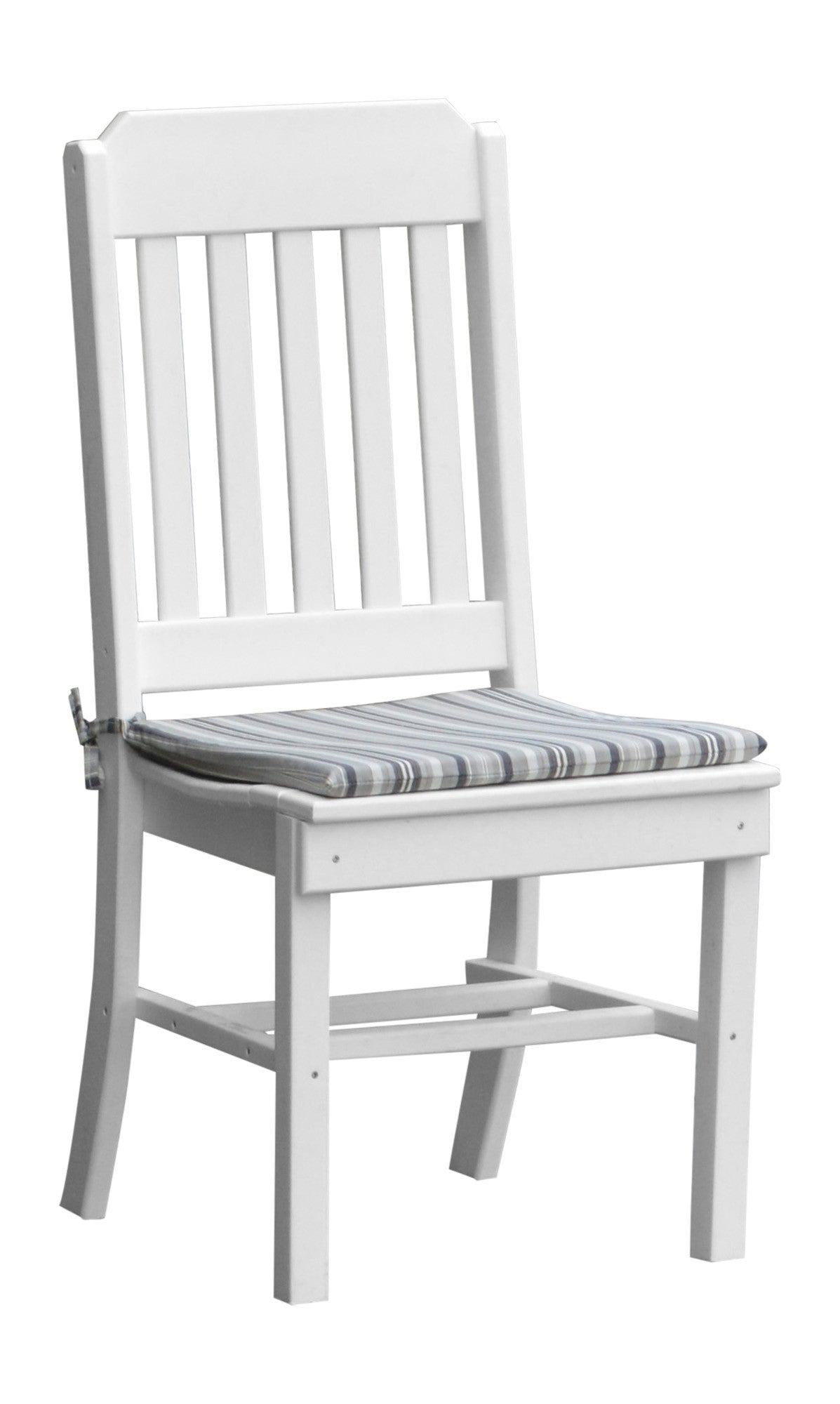 A&L Furniture Company Recycled Plastic Traditional Dining Chair - White