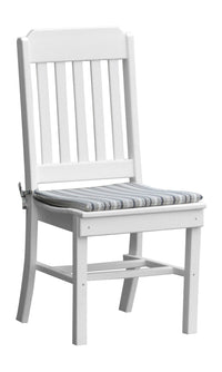 A&L Furniture Company Recycled Plastic Traditional Dining Chair - White