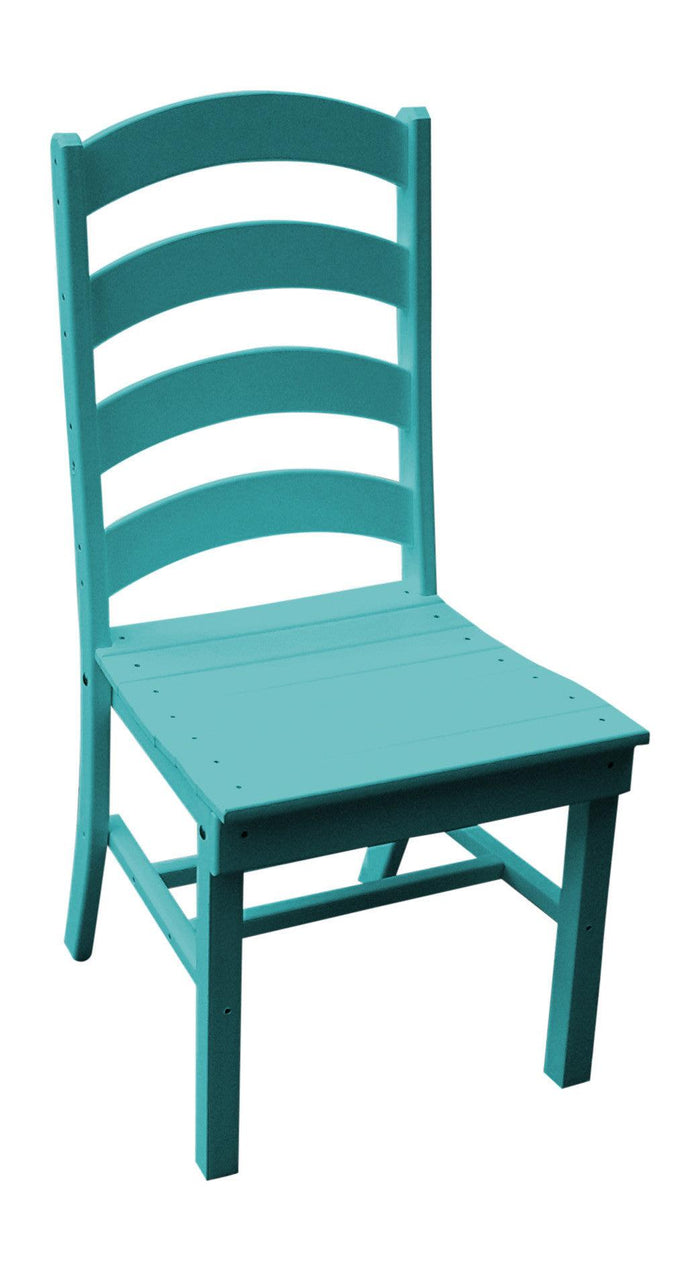 A&L Furniture Company Recycled Plastic Ladderback Dining Chair - Aruba Blue
