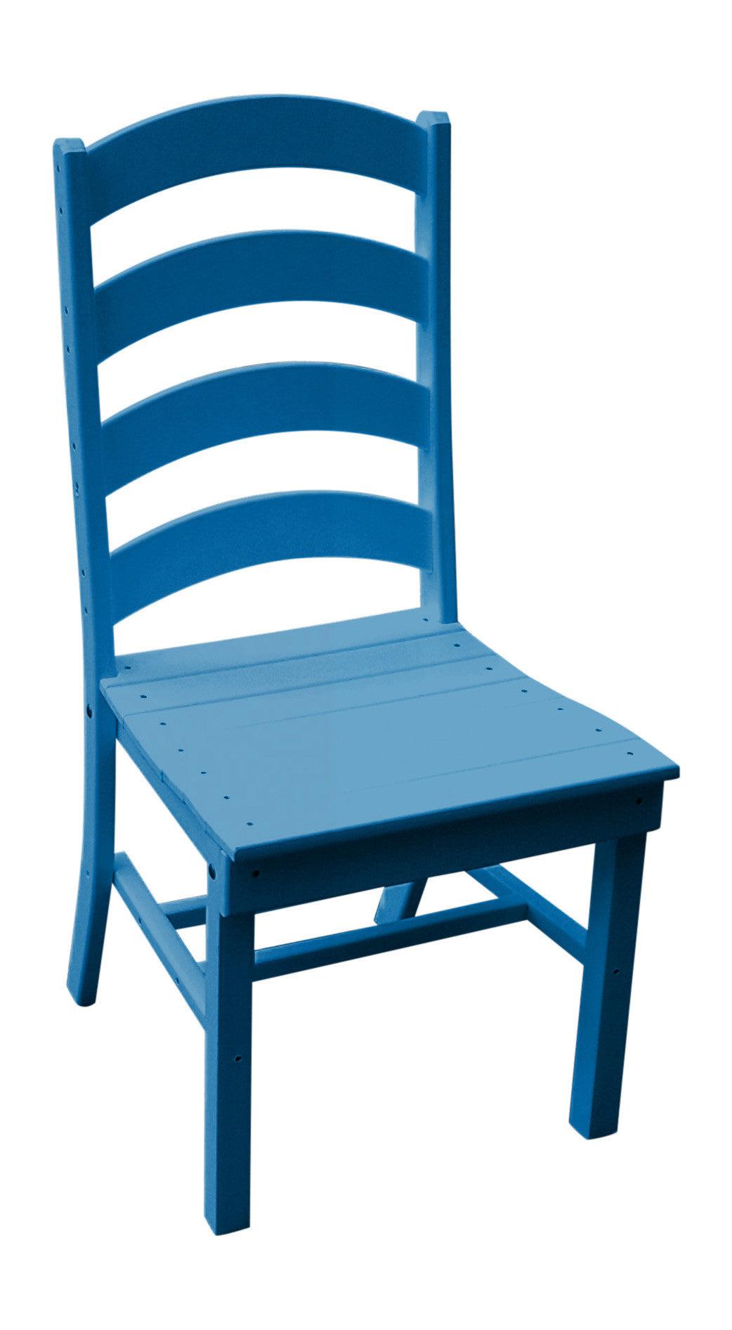 A&L Furniture Company Recycled Plastic Ladderback Dining Chair - Blue