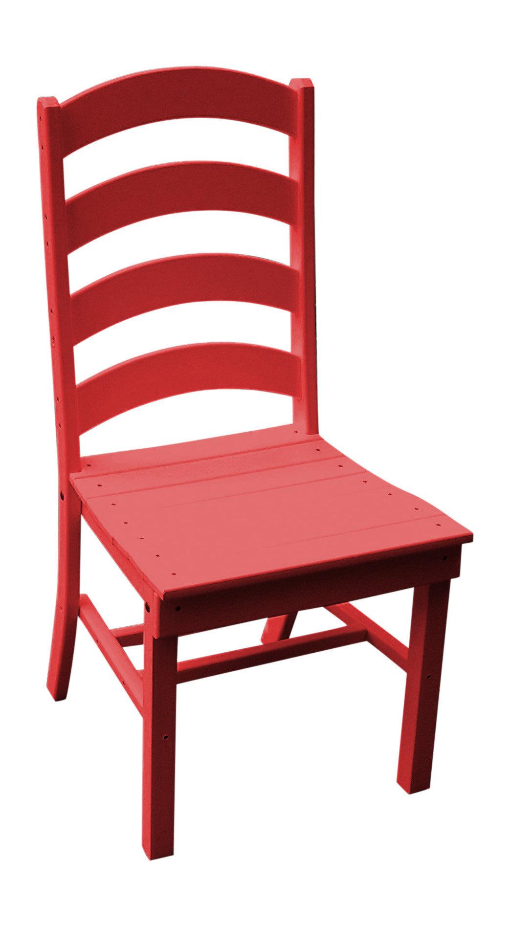 A&L Furniture Company Recycled Plastic Ladderback Dining Chair - Bright Red