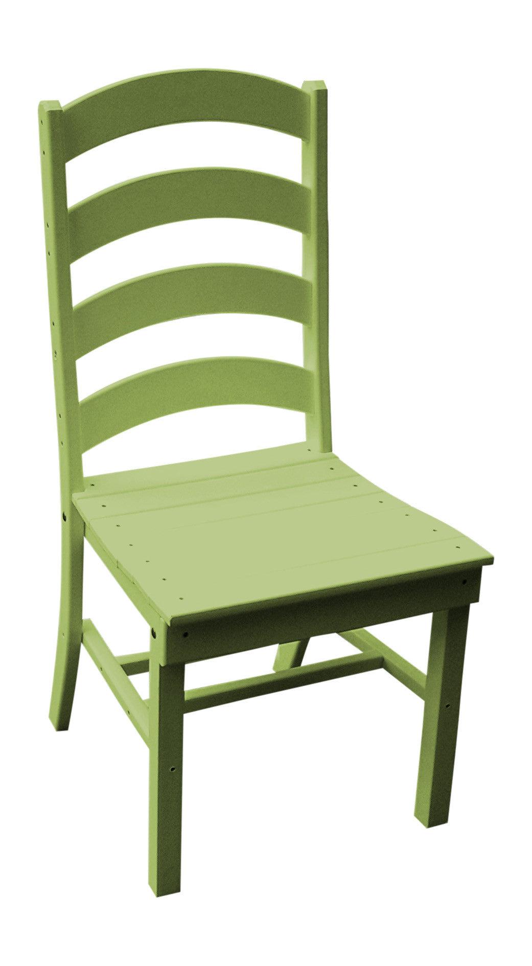 A&L Furniture Company Recycled Plastic Ladderback Dining Chair - Tropical Lime