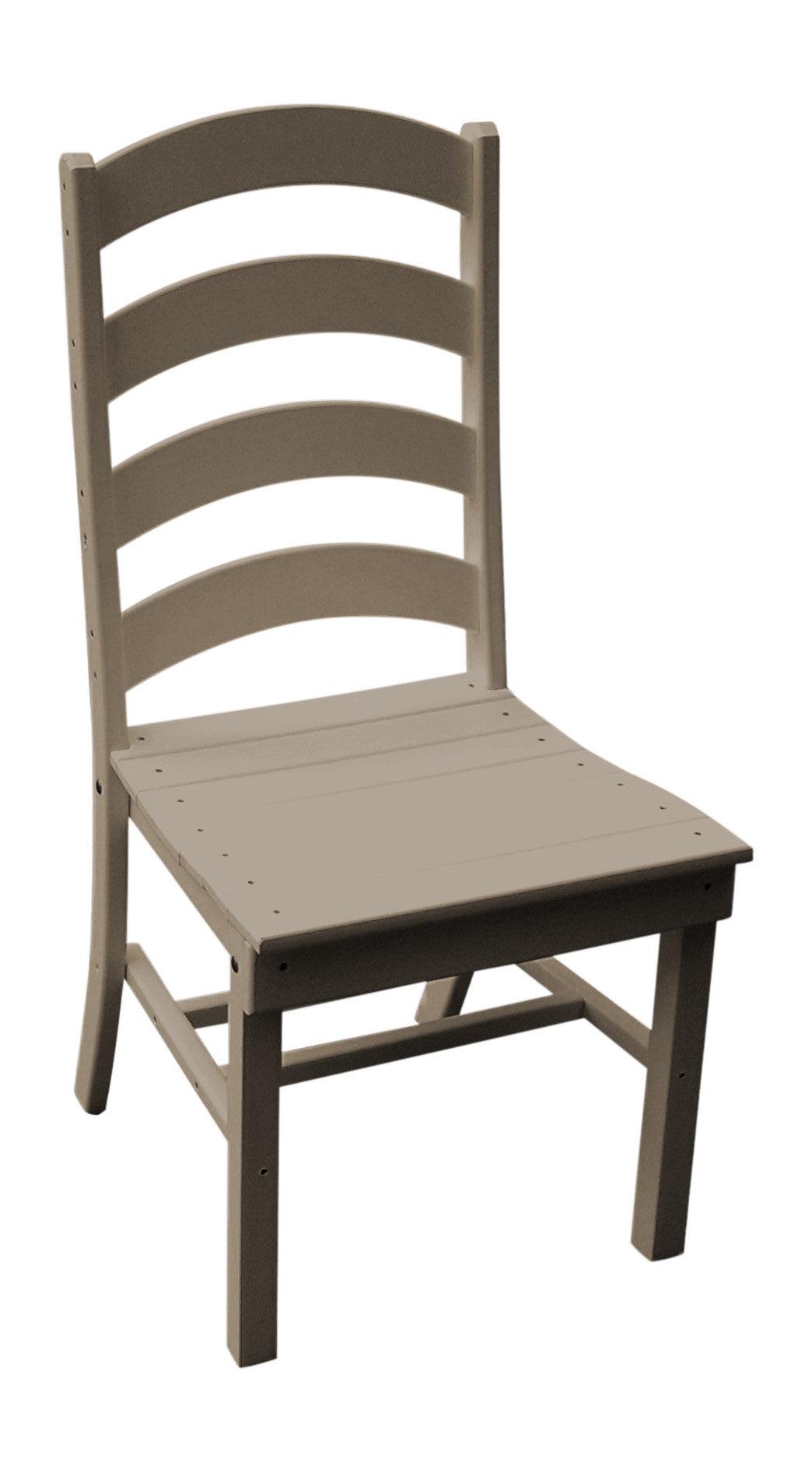 A&L Furniture Company Recycled Plastic Ladderback Dining Chair - Weatheredwood