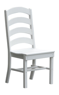 A&L Furniture Company Recycled Plastic Ladderback Dining Chair - White