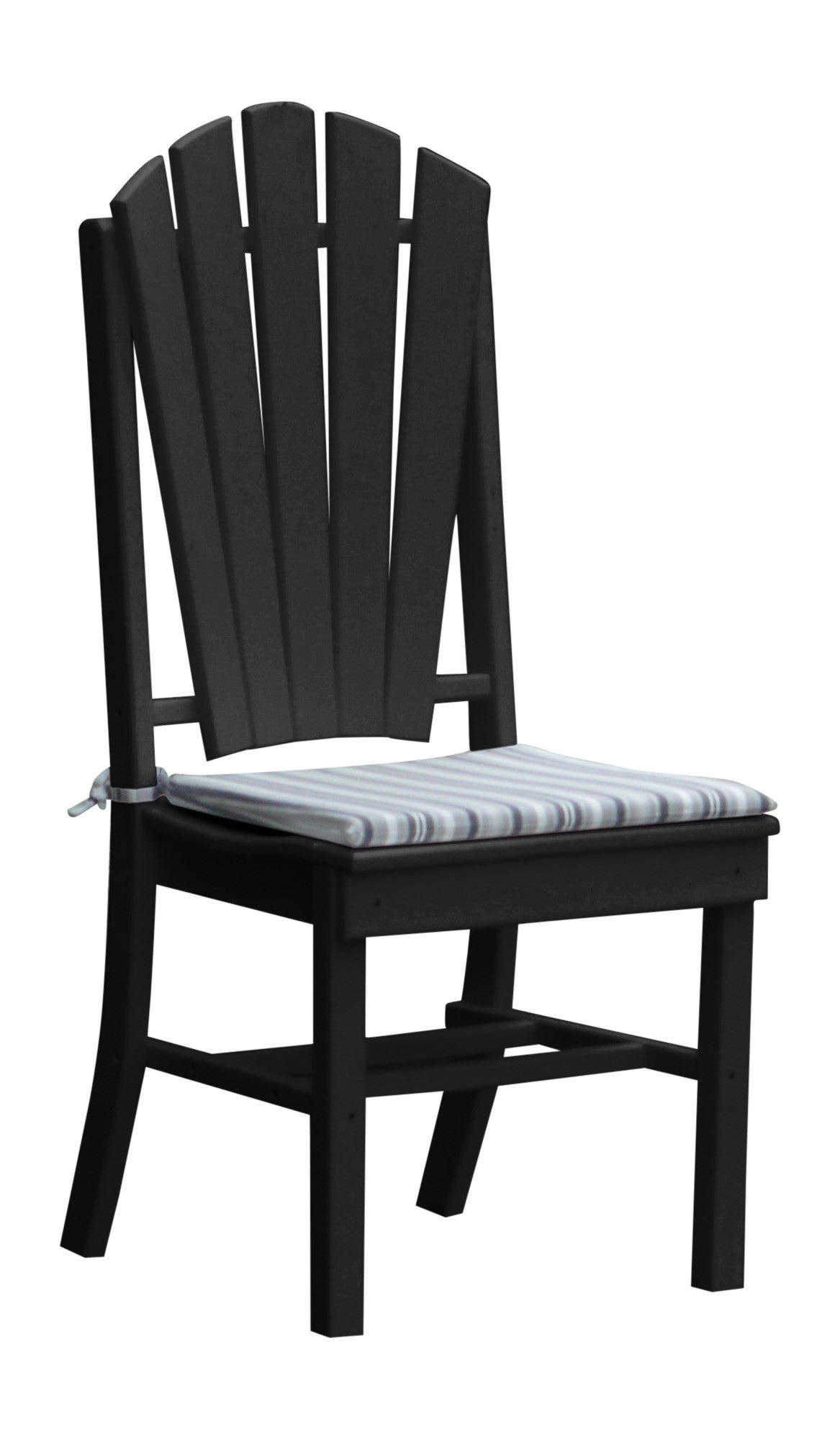 A&L Furniture Company Recycled Plastic Adirondack Dining Chair - Black