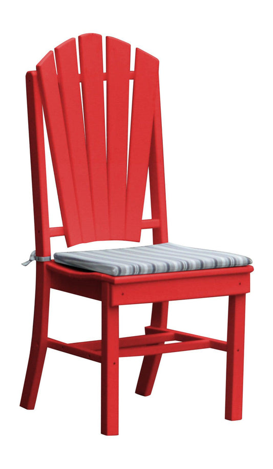 A&L Furniture Company Recycled Plastic Adirondack Dining Chair - Bright Red