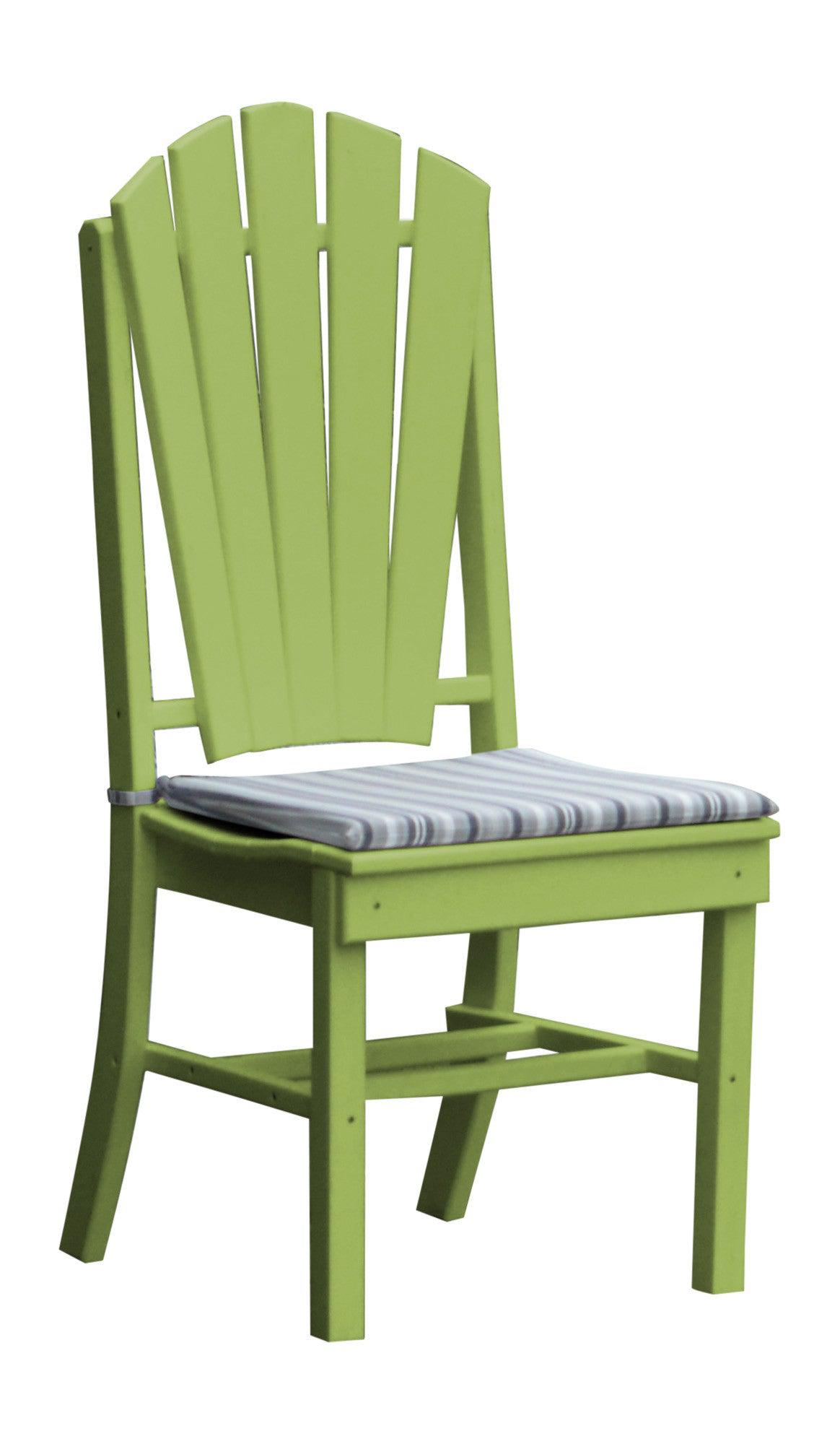 A&L Furniture Company Recycled Plastic Adirondack Dining Chair - Topical Lime