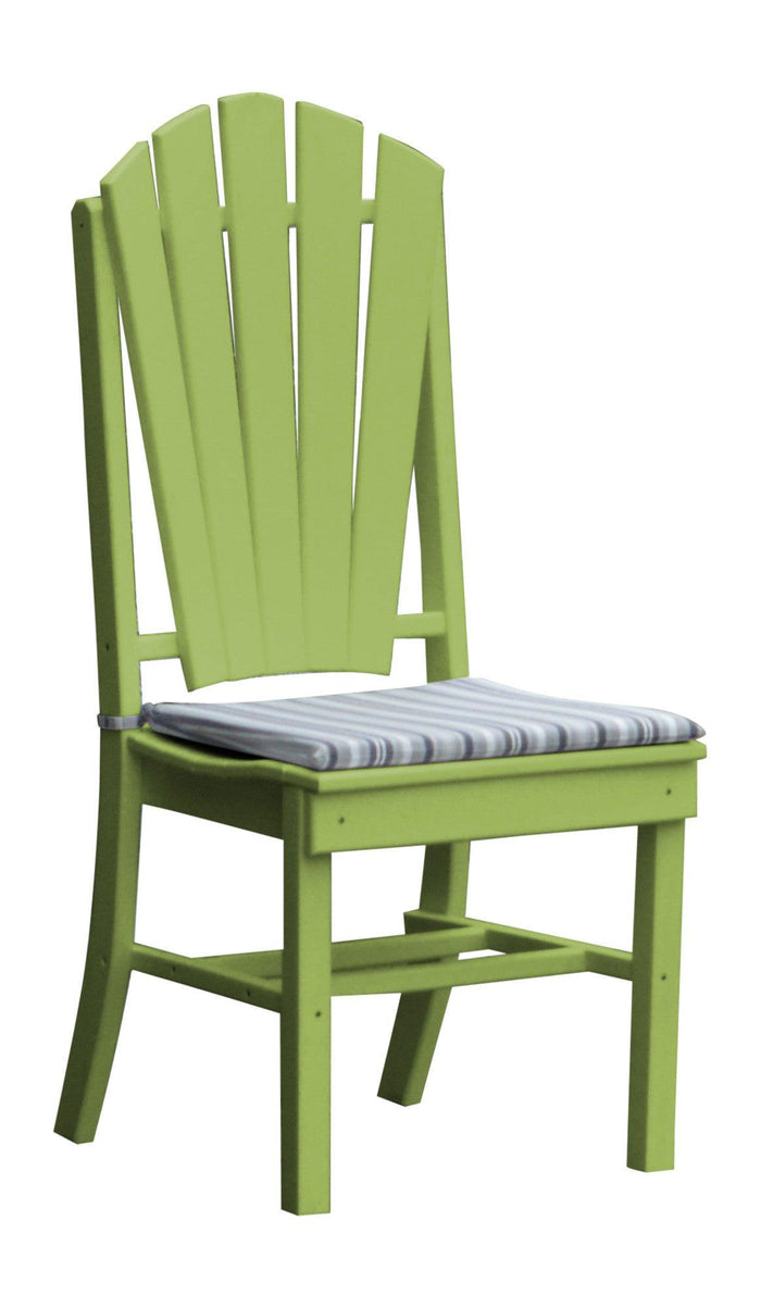 A&L Furniture Company Recycled Plastic Adirondack Dining Chair - Topical Lime