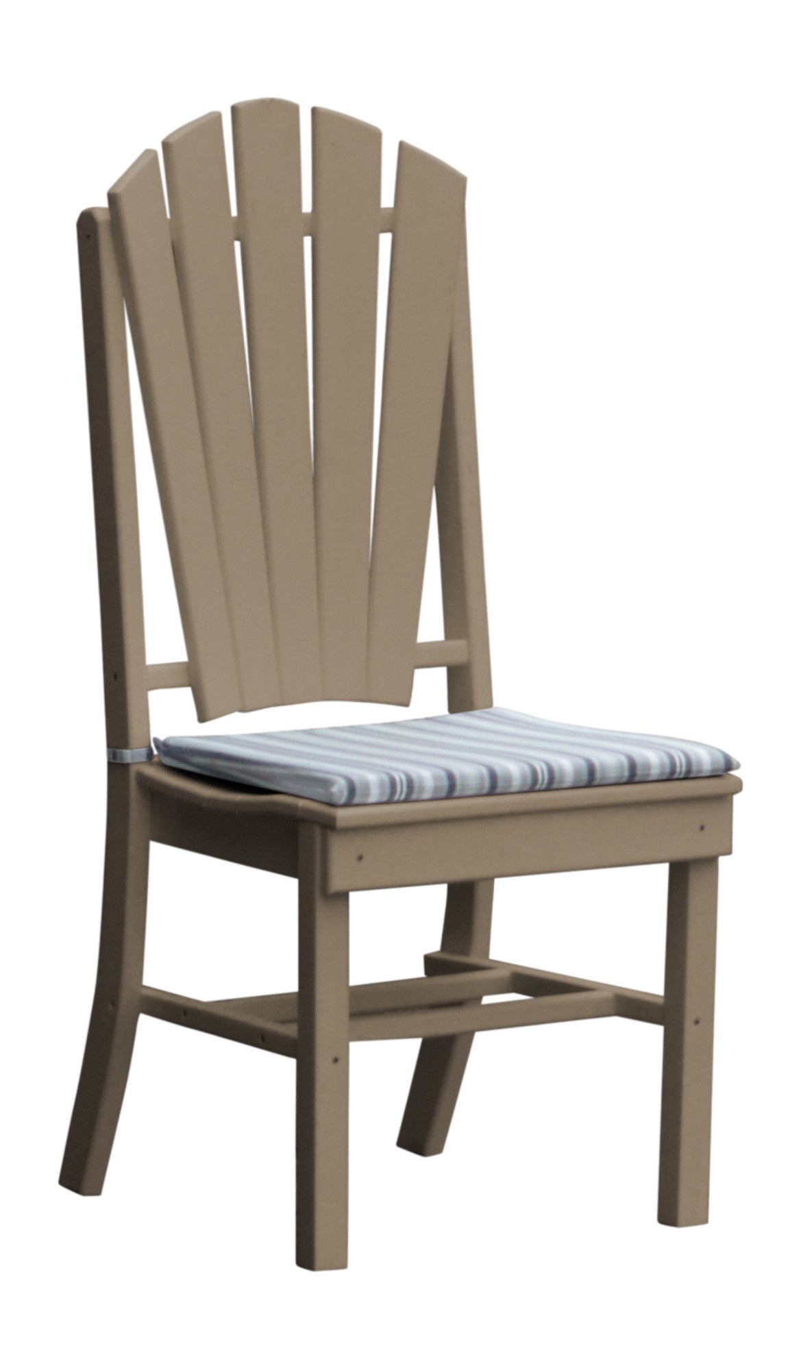 A&L Furniture Company Recycled Plastic Adirondack Dining Chair - Weatheredwood