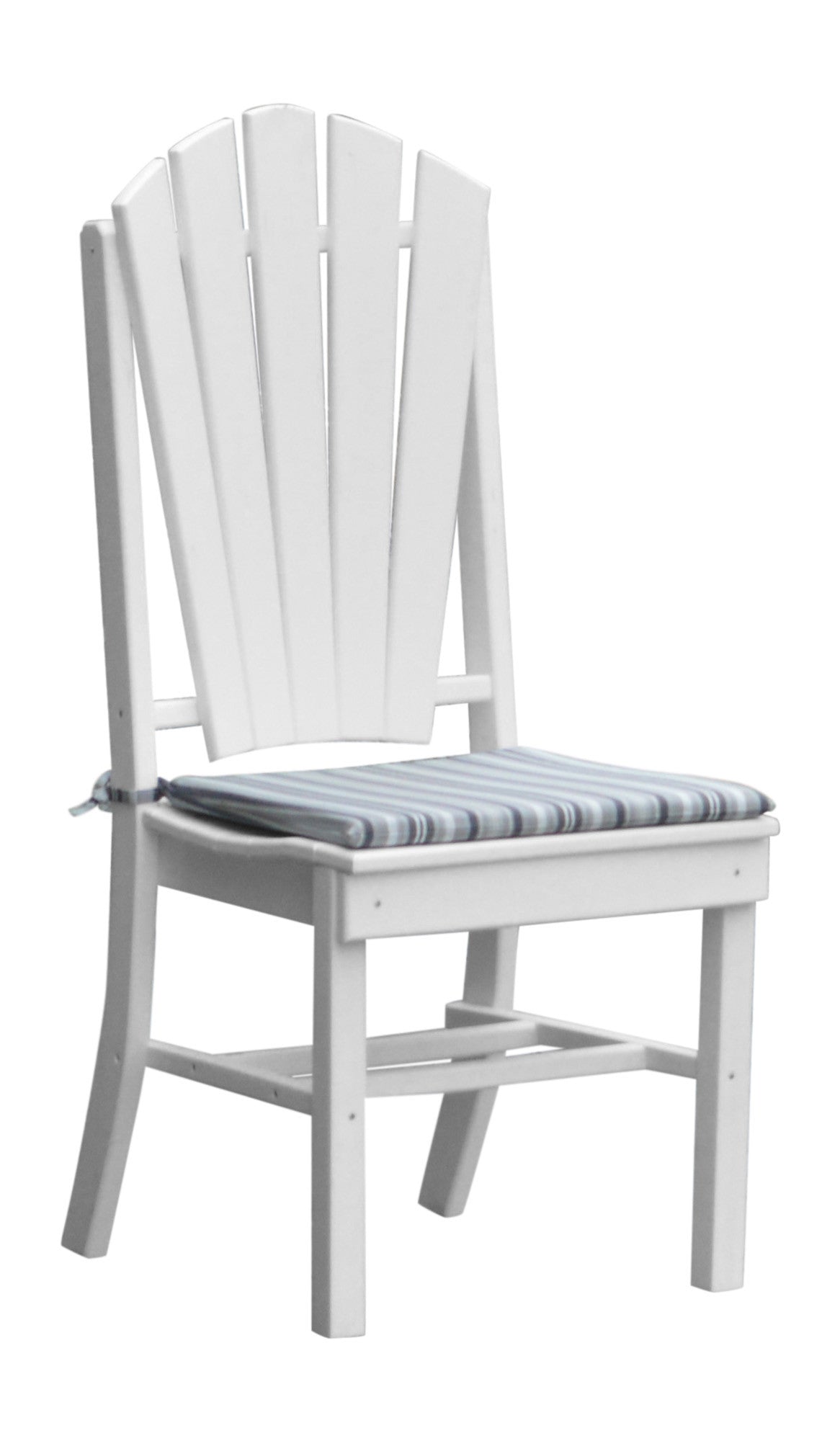 A&L Furniture Company Recycled Plastic Adirondack Dining Chair - White
