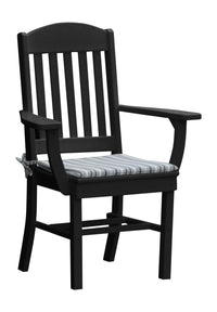 A&L Furniture Company Recycled Plastic Classic Dining Chair w/ Arms - Black