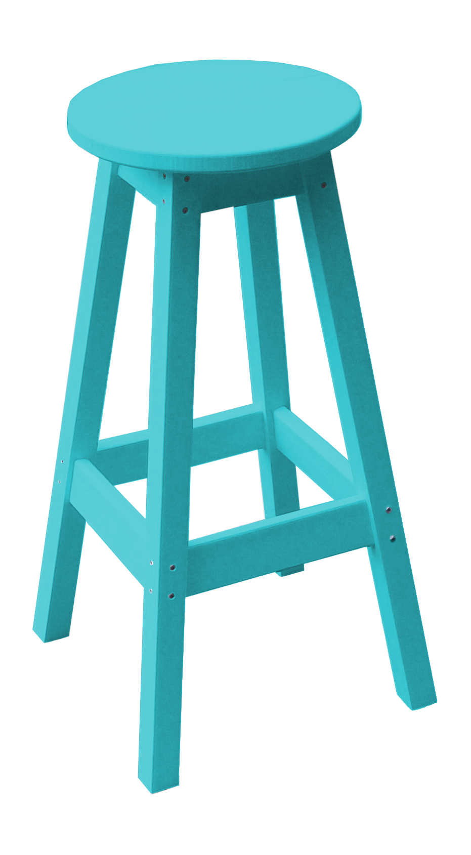 A&L Furniture Recycled Plastic Bar Stool - Aruba Blue