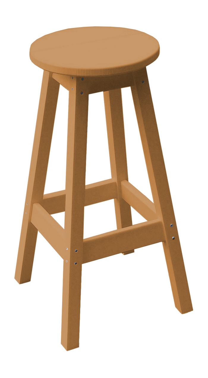 A&L Furniture Recycled Plastic Bar Stool - Cedar