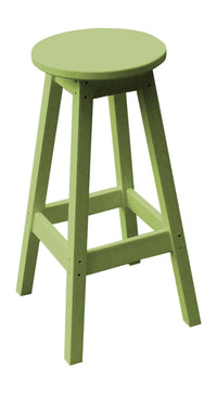 A&L Furniture Recycled Plastic Bar Stool - Tropical Lime