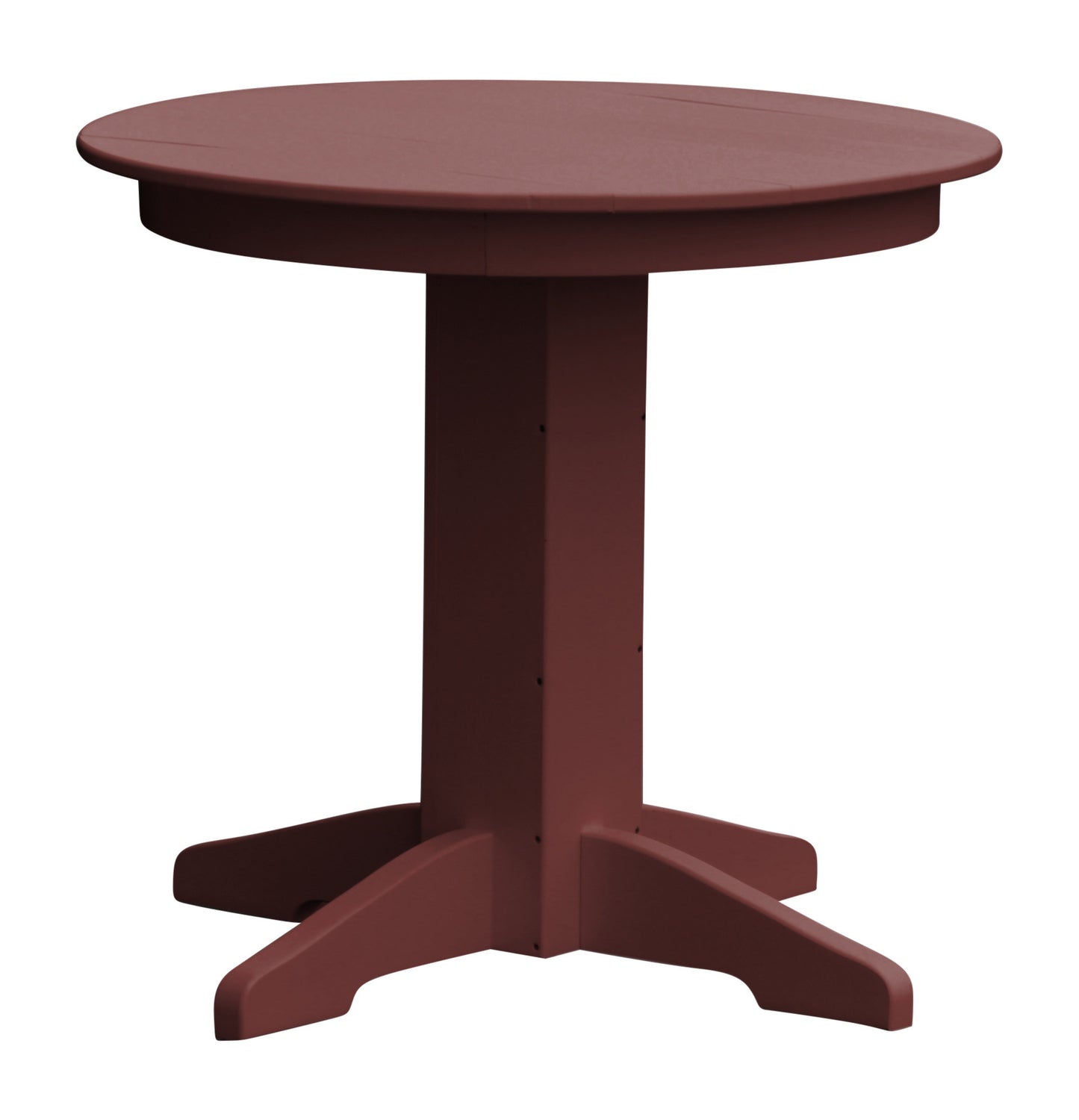 A&L Furniture Recycled Plastic 33" Round Dining Table - Cherrywood