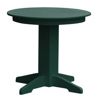 A&L Furniture Recycled Plastic 33" Round Dining Table - Turf Green