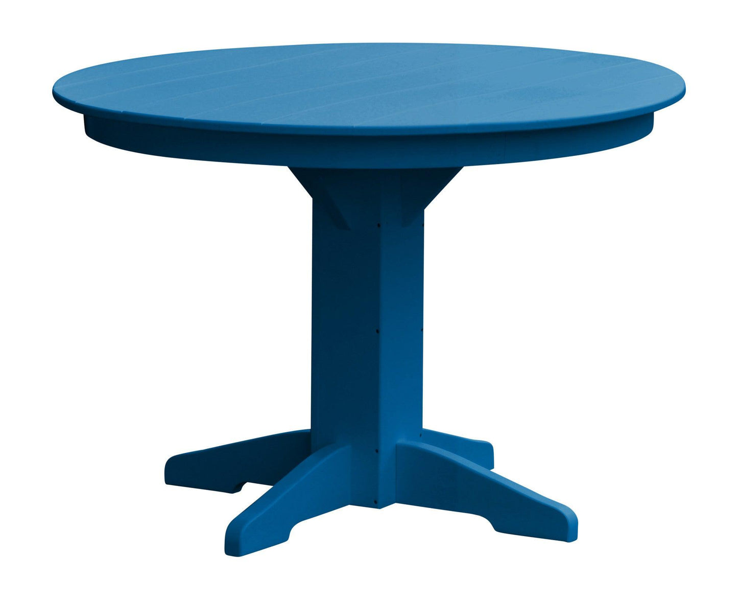 A&L Furniture Recycled Plastic 44" Round Dining Table - Blue