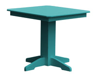 A&L Furniture Recycled Plastic 33" Square Dining Table - Aruba Blue