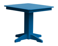 A&L Furniture Recycled Plastic 33" Square Dining Table - Blue