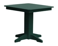 A&L Furniture Recycled Plastic 33" Square Dining Table - Turf Green